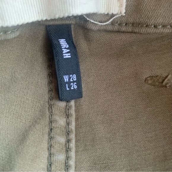 Driftwood Norah Jogger Pants Women 28x26 Green Flower Embroidered Military - Picture 4 of 13